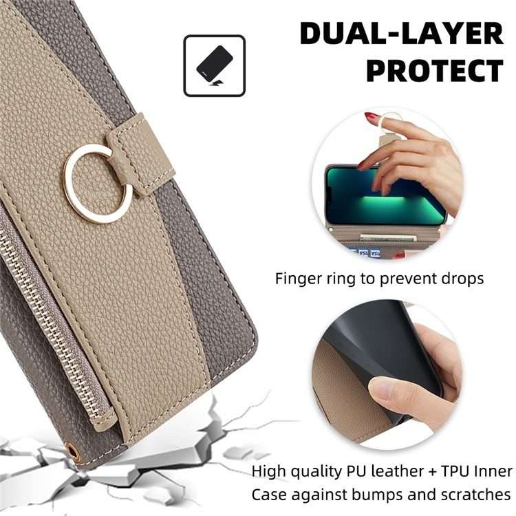 For Infinix Note 40 Pro 5G Crossbody Litchi Texture Leather Phone Case(Grey)
