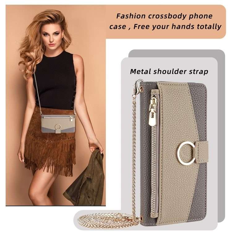 For Infinix Note 40 Pro 5G Crossbody Litchi Texture Leather Phone Case(Grey)