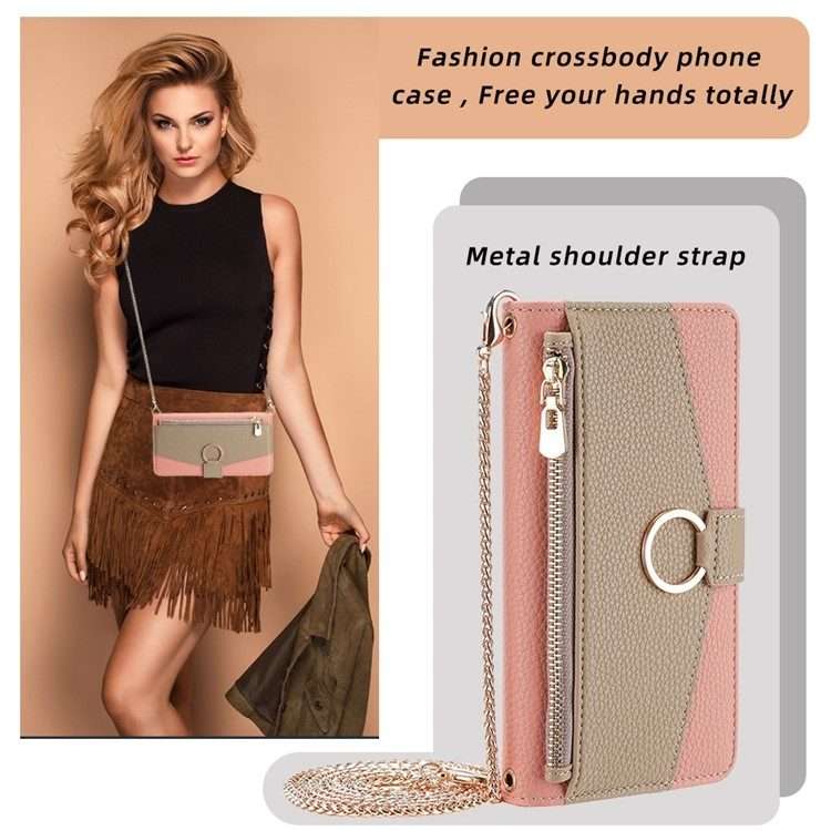 For Infinix Note 40 Pro 5G Crossbody Litchi Texture Leather Phone Case(Pink)