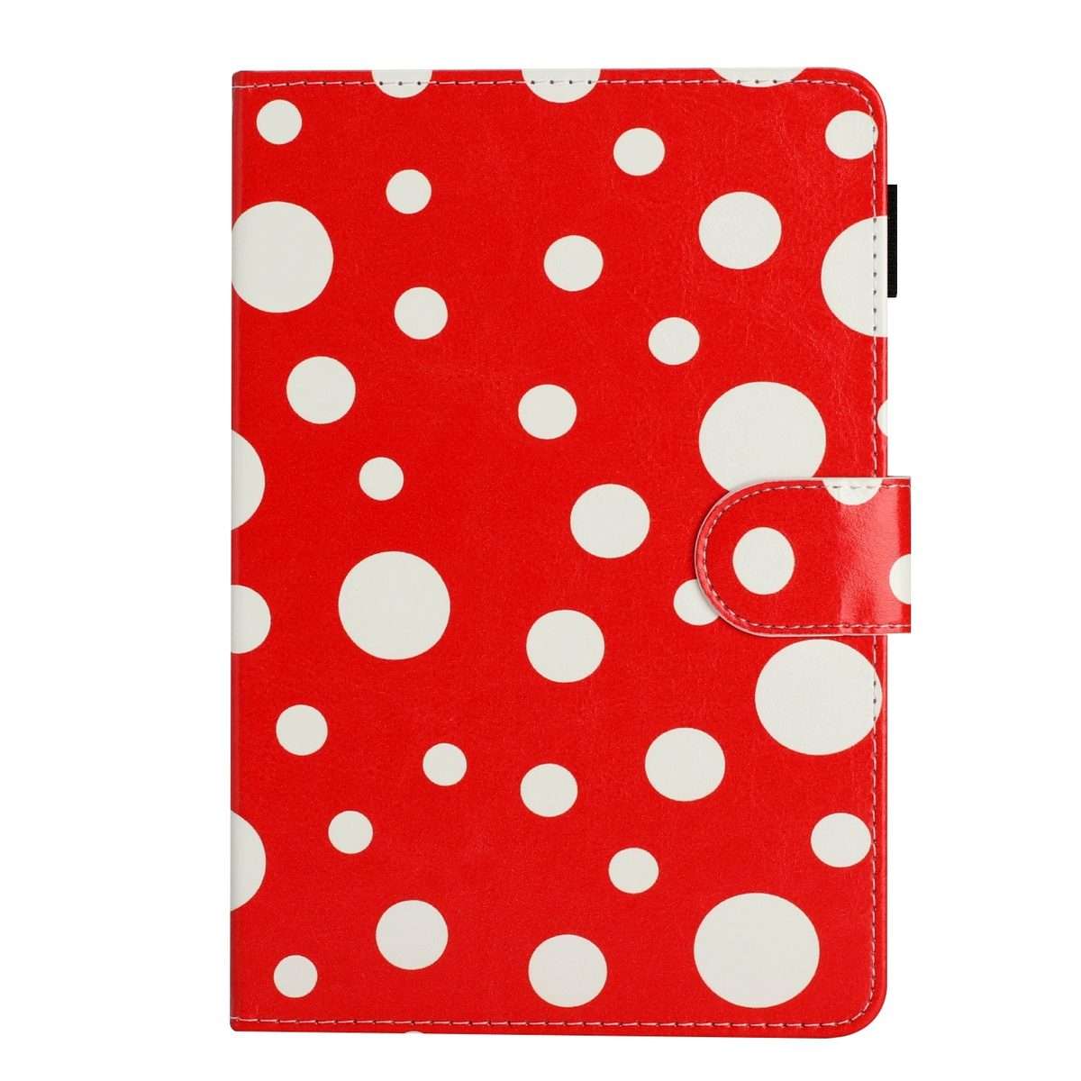 For iPad mini 5 / 4 / 3 / 2 / 1 Dot Pattern Leather Smart Tablet Case(Red White)