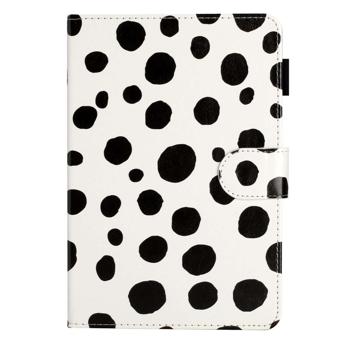 For iPad mini 5 / 4 / 3 / 2 / 1 Dot Pattern Leather Smart Tablet Case(White Black)