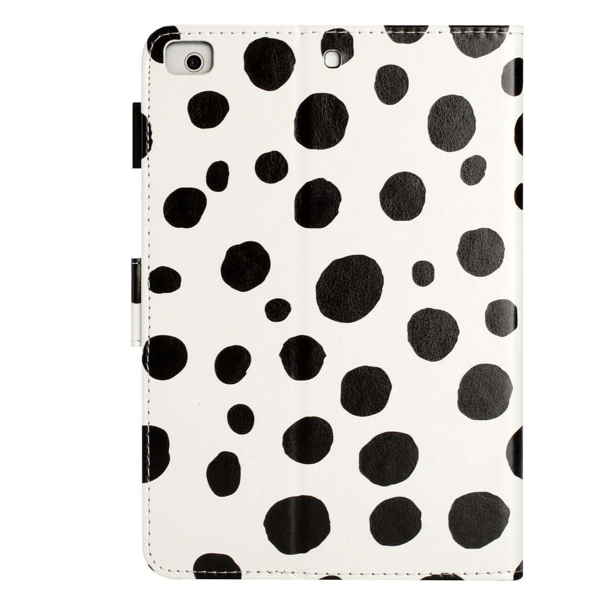 For iPad mini 5 / 4 / 3 / 2 / 1 Dot Pattern Leather Smart Tablet Case(White Black)