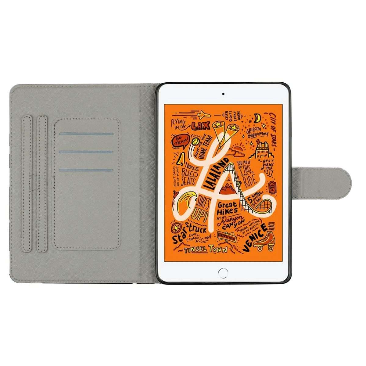 For iPad mini 5 / 4 / 3 / 2 / 1 Dot Pattern Leather Smart Tablet Case(White Black)