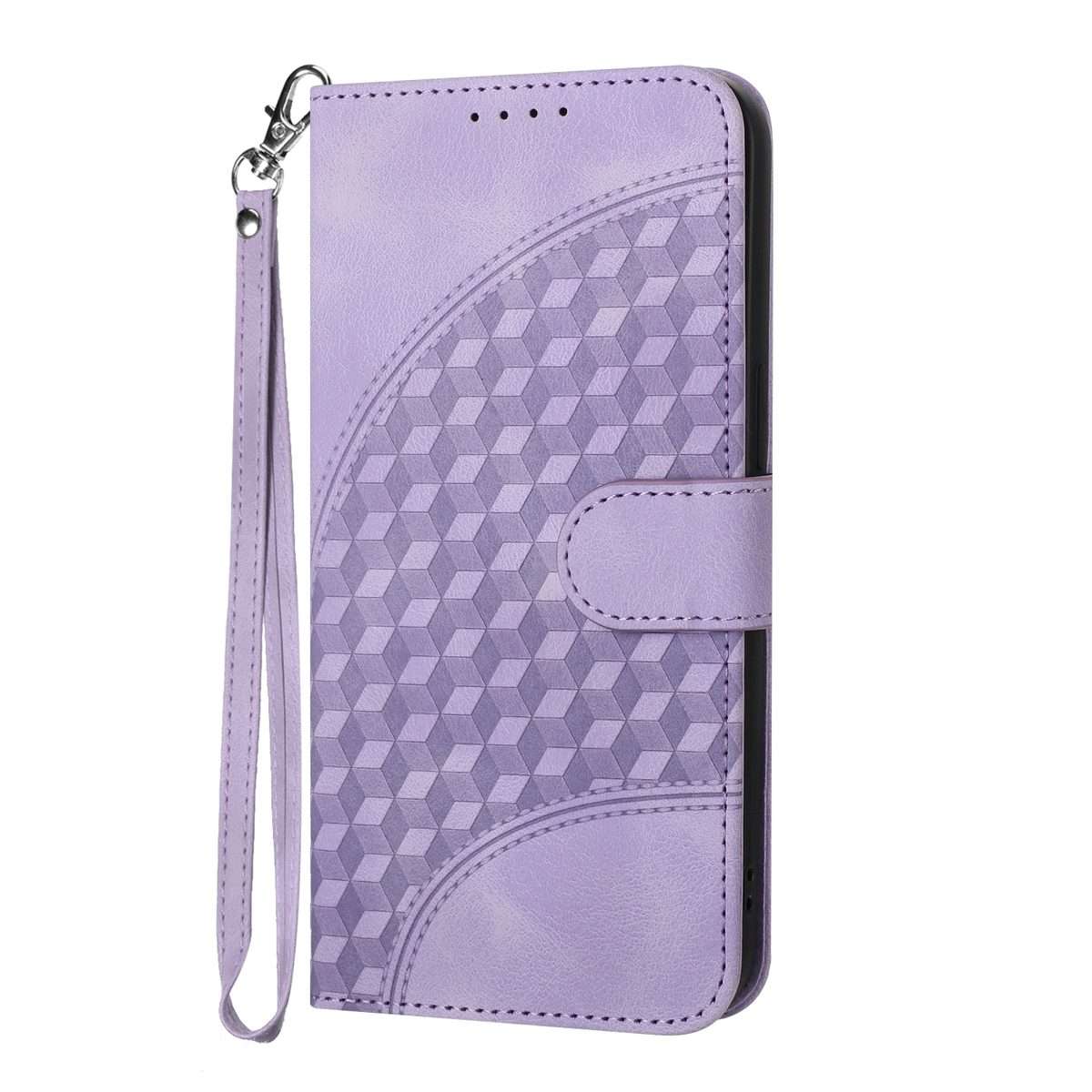 For Samsung Galaxy Z Fold5 5G YX0060 Elephant Head Embossed Phone Leather Case ... (Light Purple)