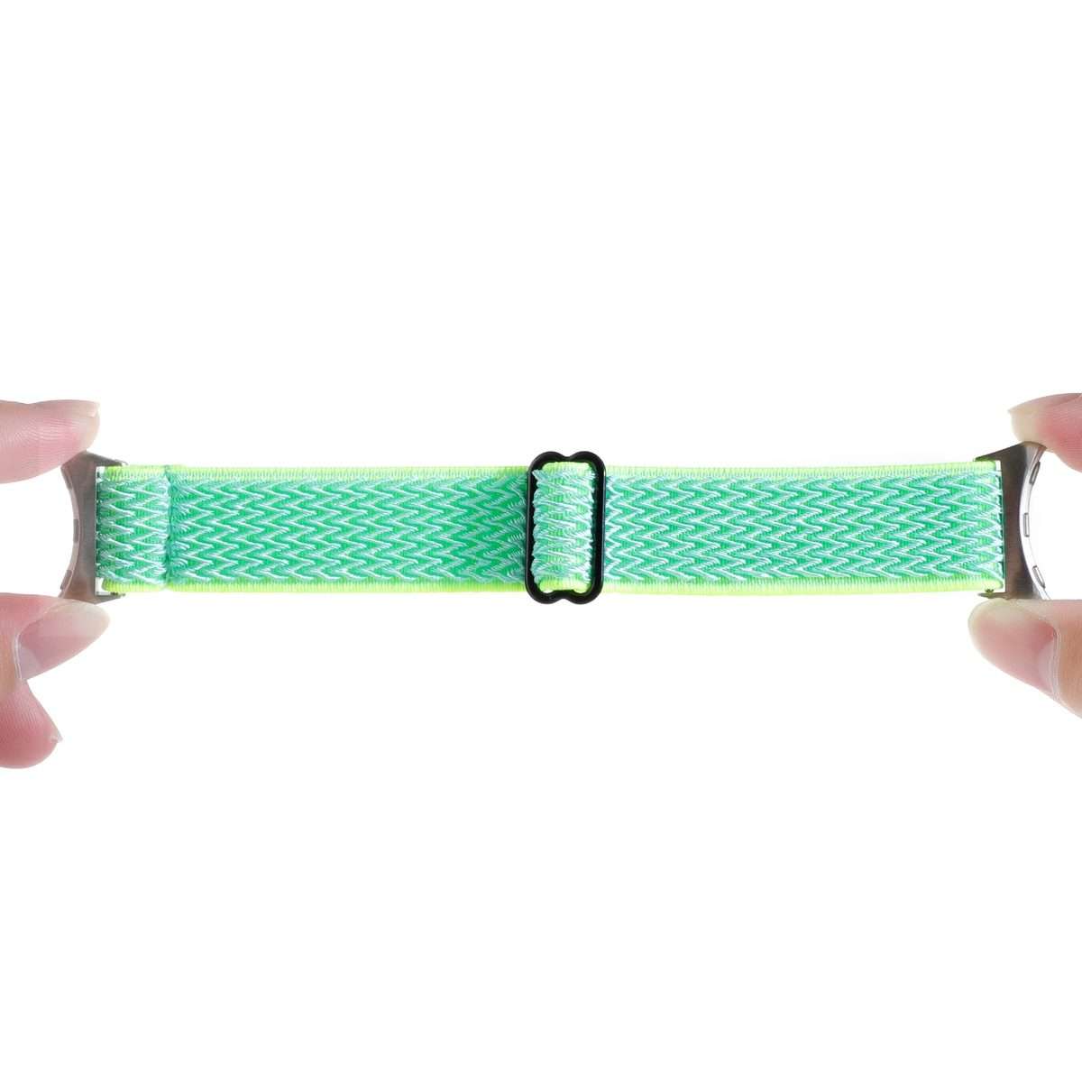 For Google Pixel Watch 4 / 3 / 2 / 1 41mm 20mm Wave Braided Nylon Watch Band(Mint Green)