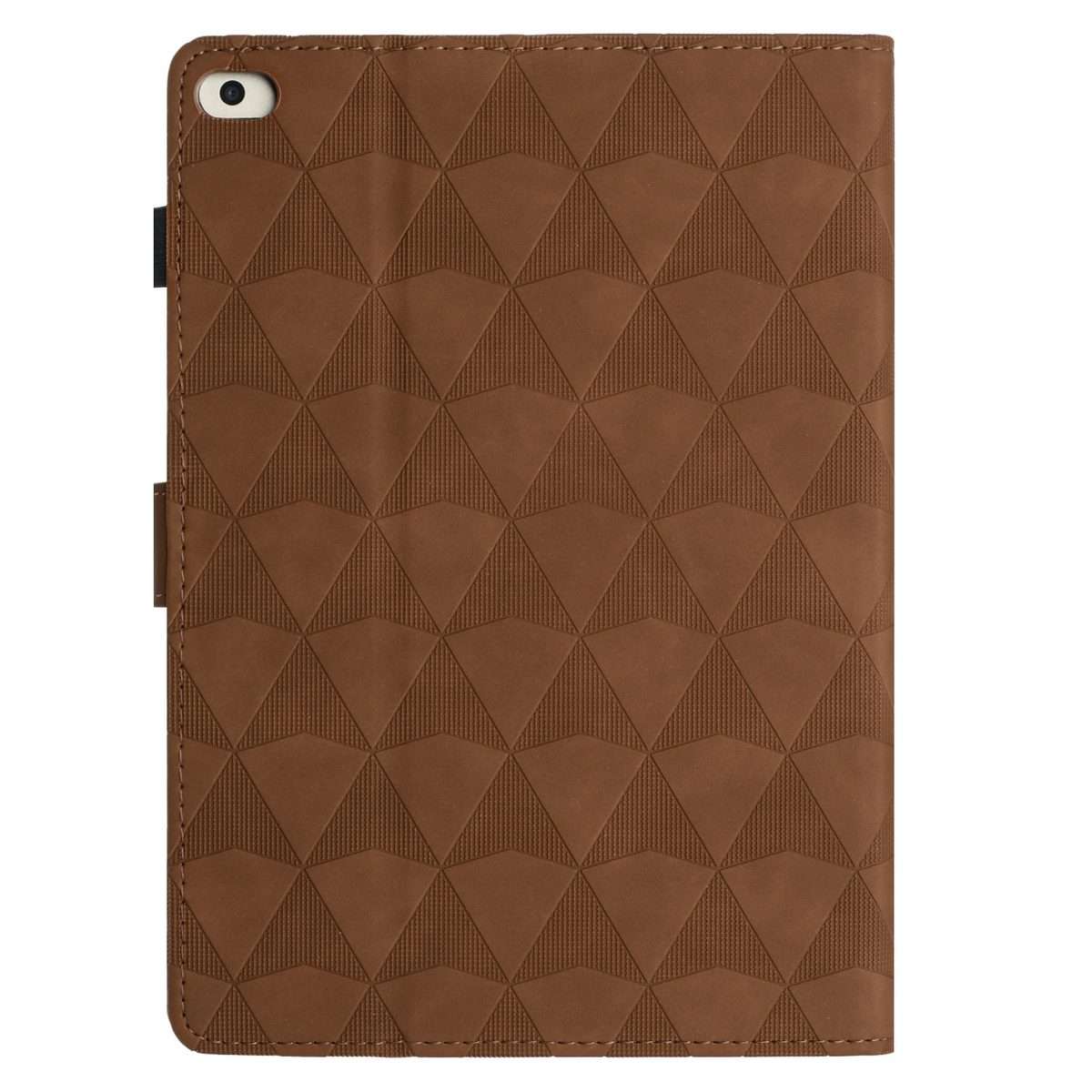 For iPad mini 5 / 4 / 3 / 2 / 1 Diamond Texture Embossed Leather Smart Tablet Case(Brown)