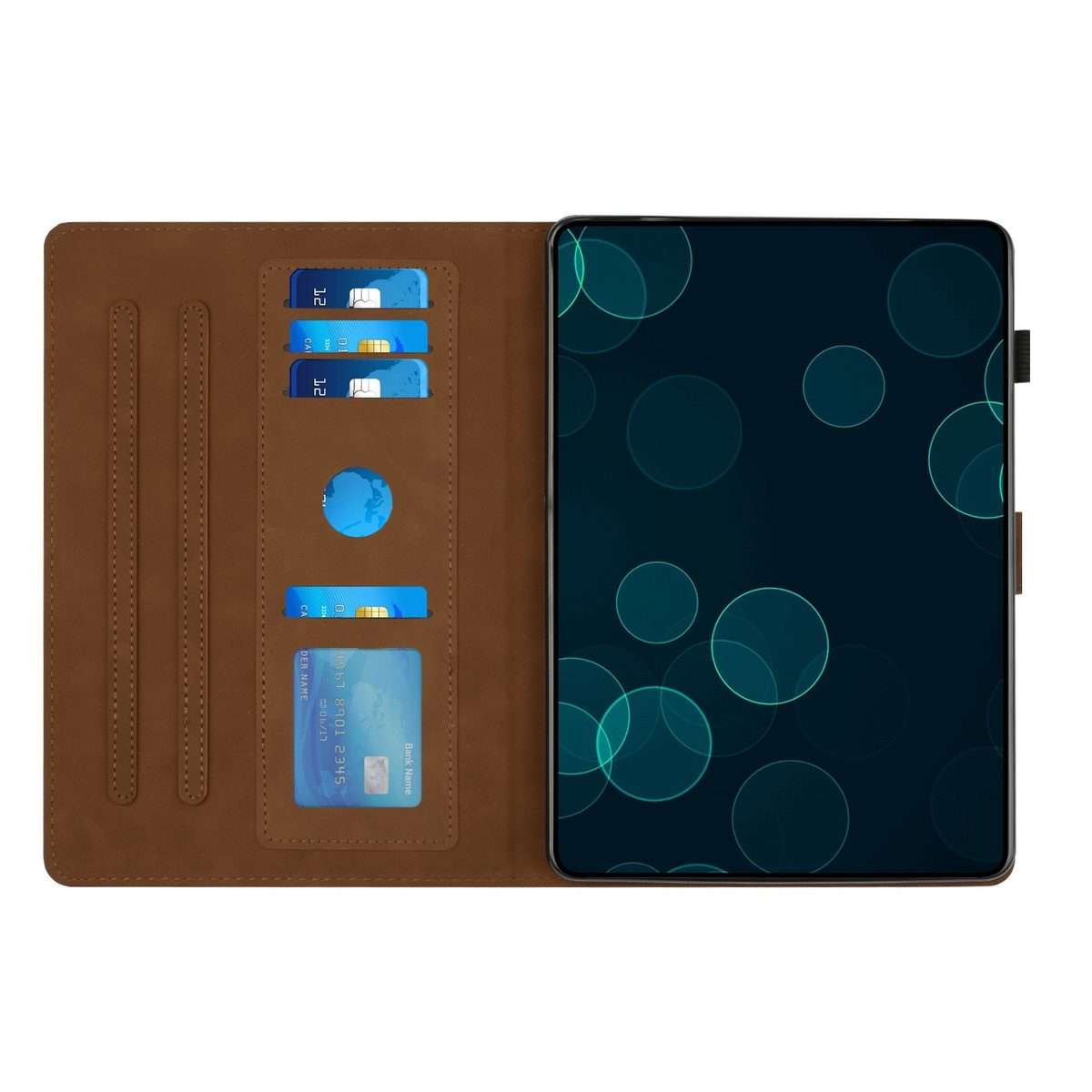 For Samsung Galaxy Tab A 10.1 2019 Diamond Texture Embossed Leather Tablet Case(Brown)