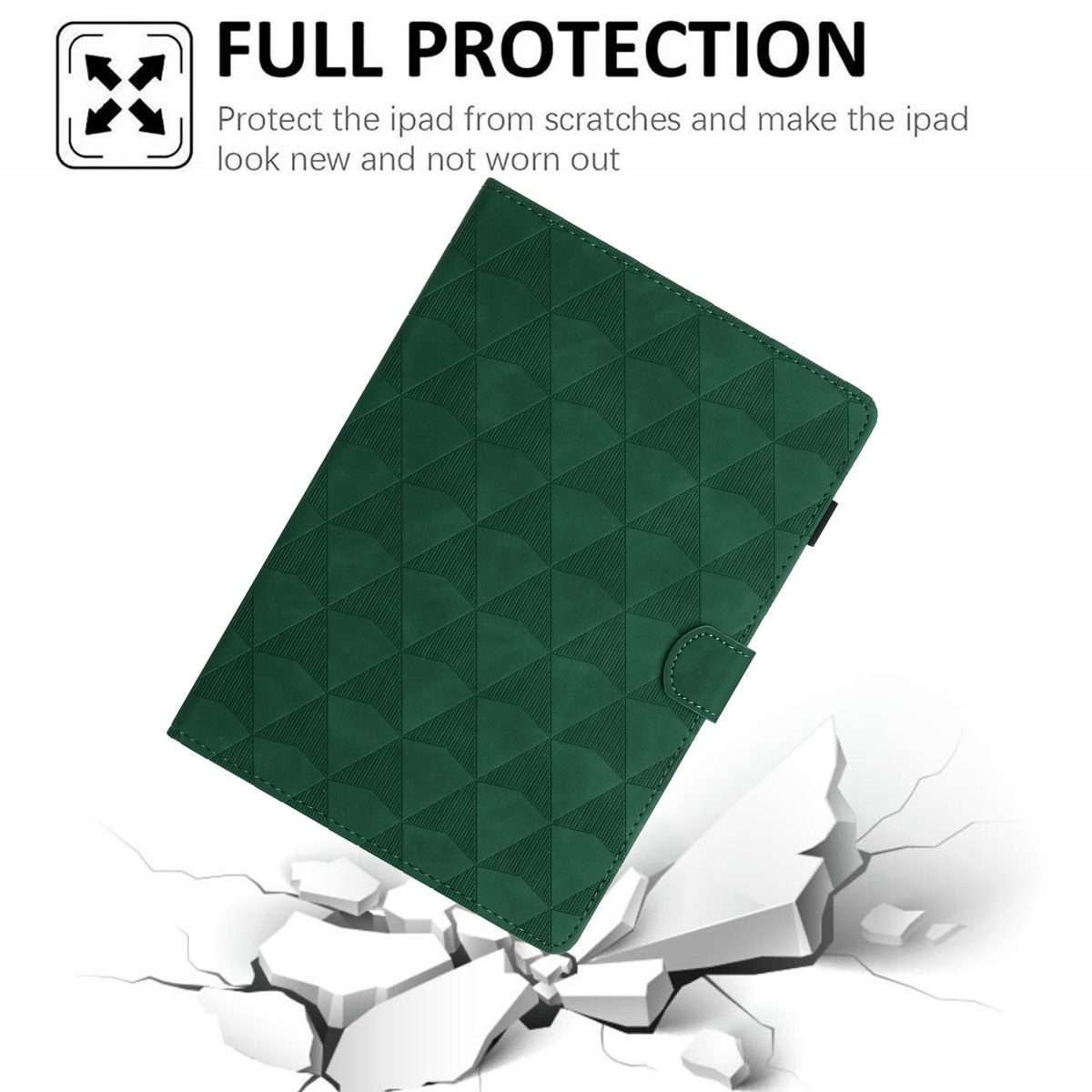 For Samsung Galaxy Tab A 10.1 2019 Diamond Texture Embossed Leather Tablet Case(Green)