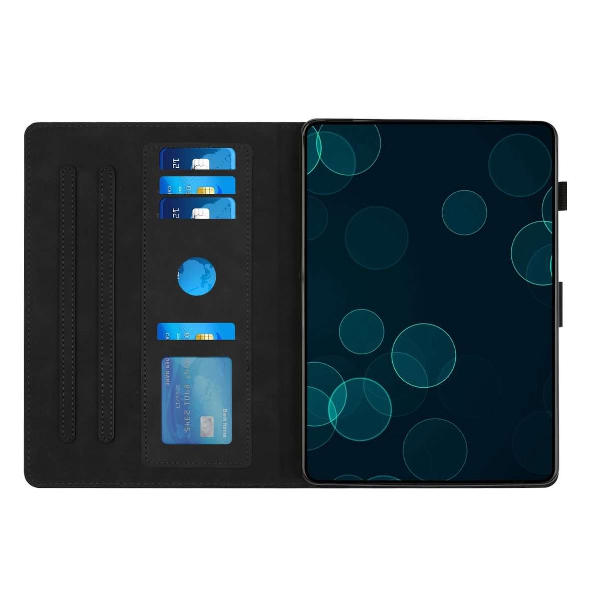 For Samsung Galaxy Tab A 10.1 2019 Diamond Texture Embossed Leather Tablet Case(Black)