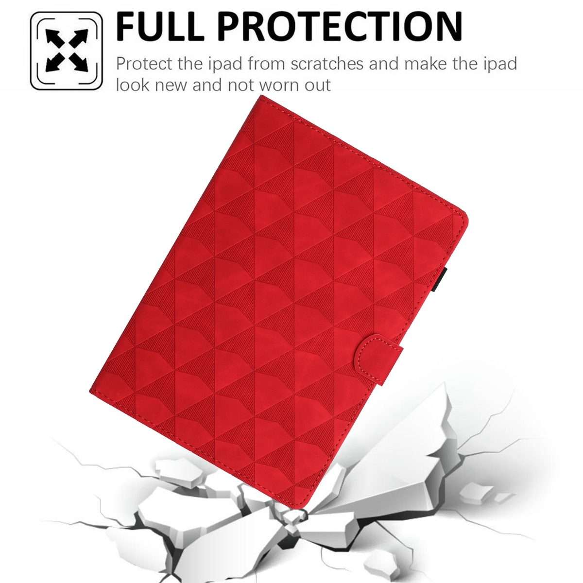 For Samsung Galaxy Tab A7 Lite T220 Diamond Texture Embossed Leather Tablet Case(Red)