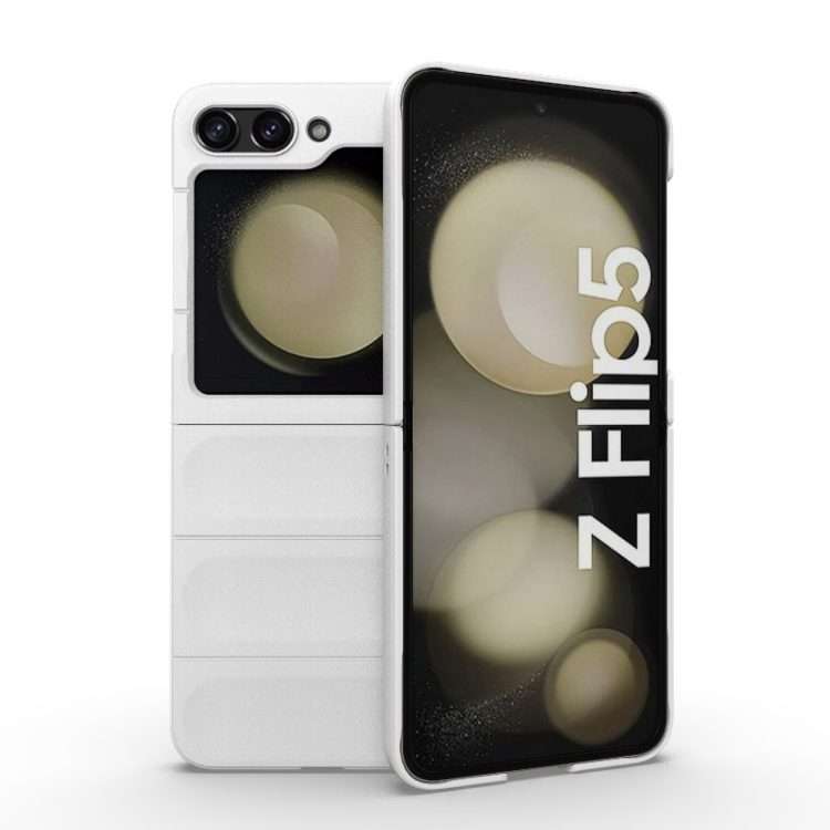 For Samsung Galaxy Z Flip5 5G Magic Shield Fold PC Shockproof Phone Case(White)