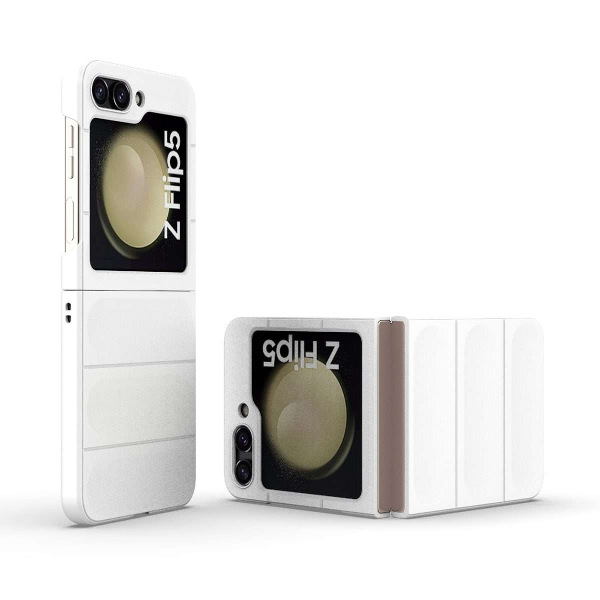 For Samsung Galaxy Z Flip5 5G Magic Shield Fold PC Shockproof Phone Case(White)