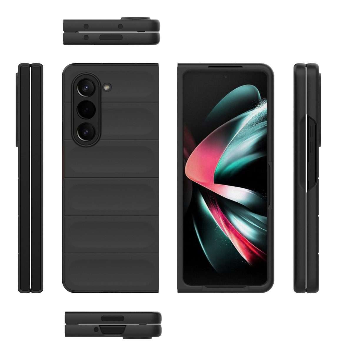 For Samsung Galaxy Z Fold5 5G Magic Shield Fold PC Shockproof Phone Case(Black)