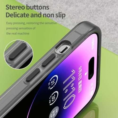 For iPhone 16 Pro Max MagSafe Frosted Translucent TPU + PC Full Coverage Phone Case(Black)