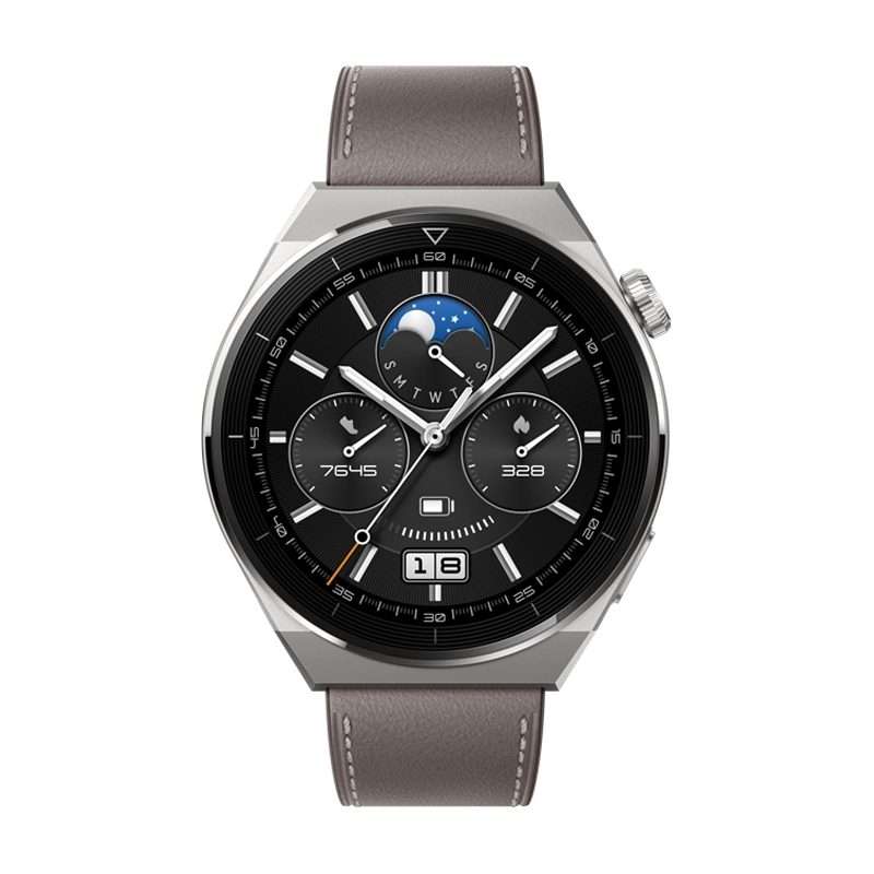 22mm Universal Square Tail Leather Watch Band(Grey)