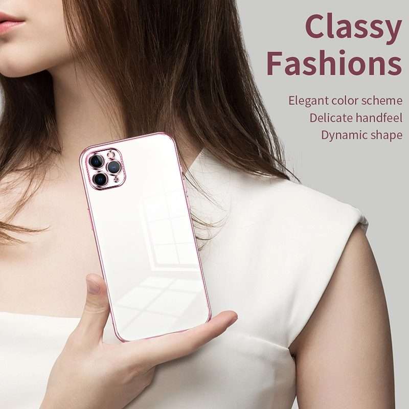 For iPhone 11 Pro Max Transparent Plating Fine Hole Phone Case(Blue)