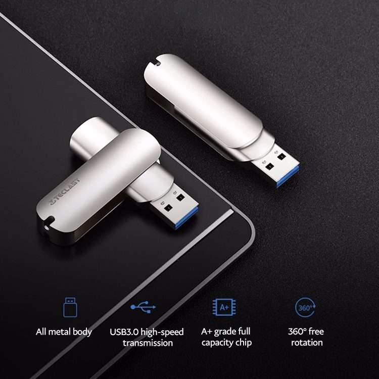 Teclast Leishen Plus Series USB3.0 Twister Flash Drive, Memory:32GB(Silver)