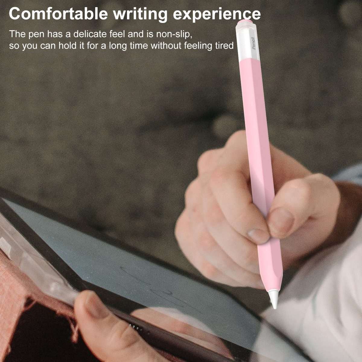 For Apple Pencil (USB-C) Transparent Jelly Stylus Protective Cover(White)