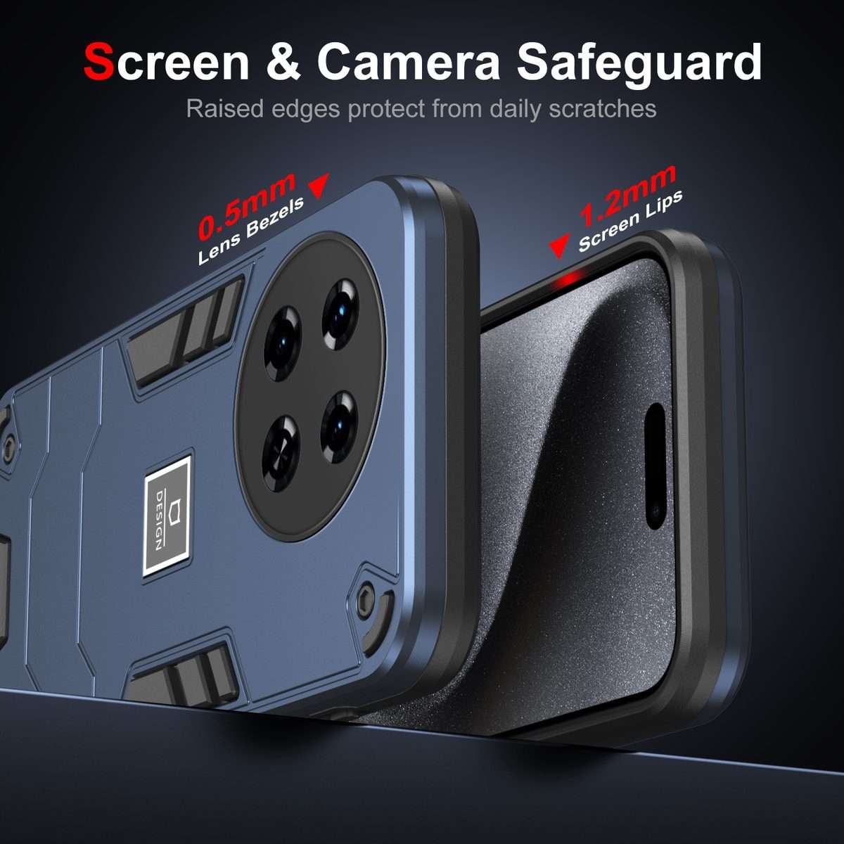 For Tecno Spark 20 Pro+ 2 in 1 Shockproof Phone Case(Blue)