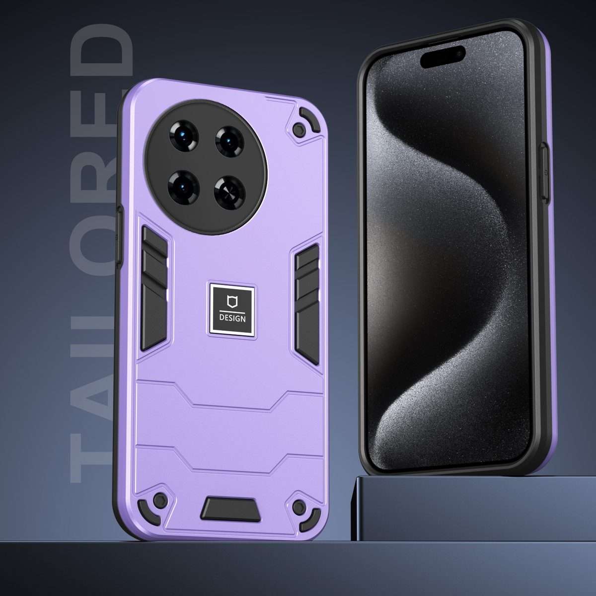 For Tecno Spark 20 Pro+ 2 in 1 Shockproof Phone Case(Purple)