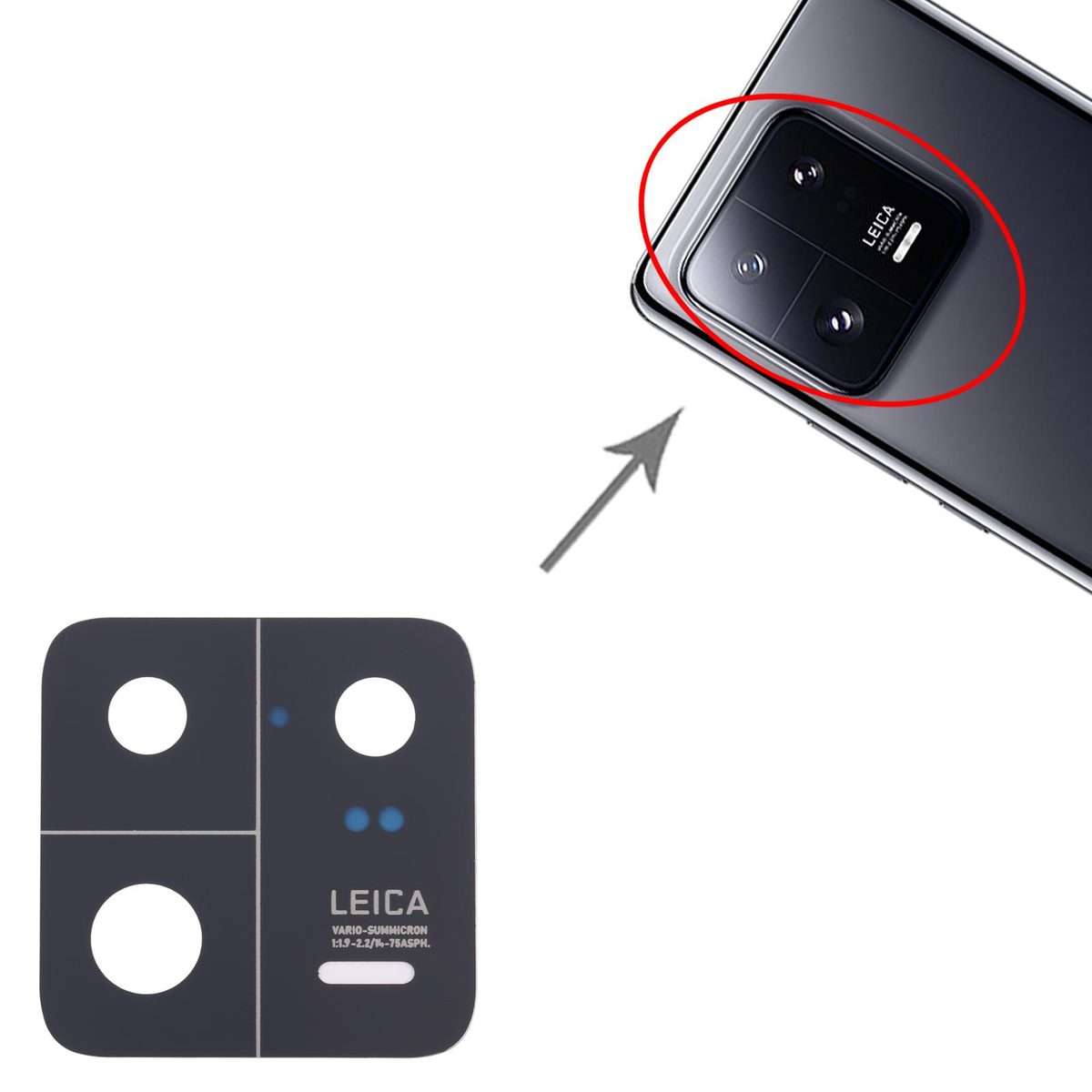 For Xiaomi 13 Pro 10pcs Back Camera Lens