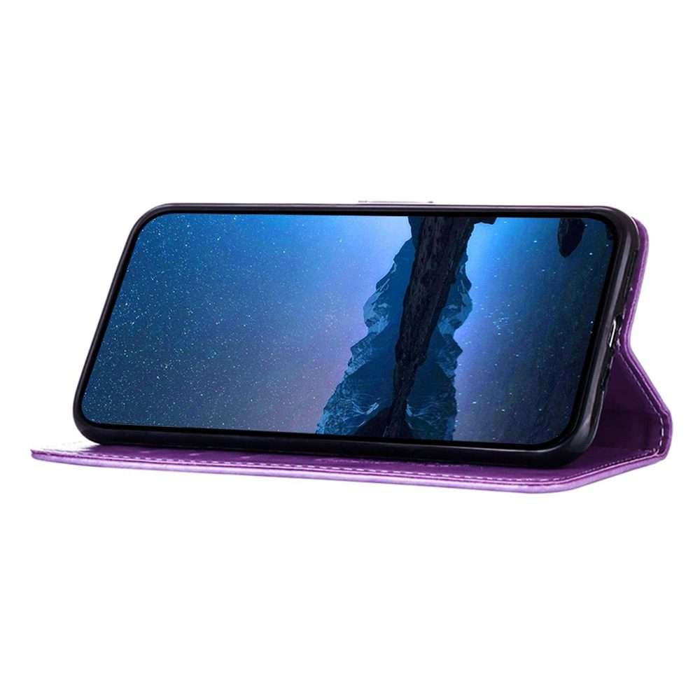For Xiaomi 14 Pro 5G Global Embossed Butterfly Leather Phone Case(Purple)