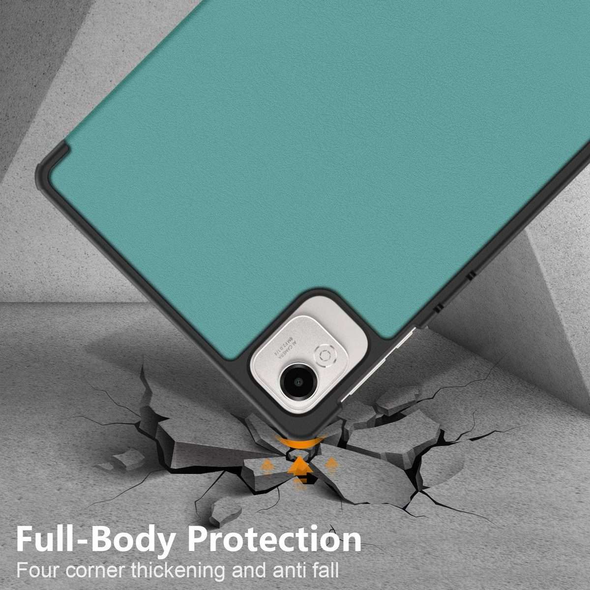 For Honor Pad X9a / X9 Pro Custer Pure Color 3-Fold Leather Tablet Case(Deep Green)