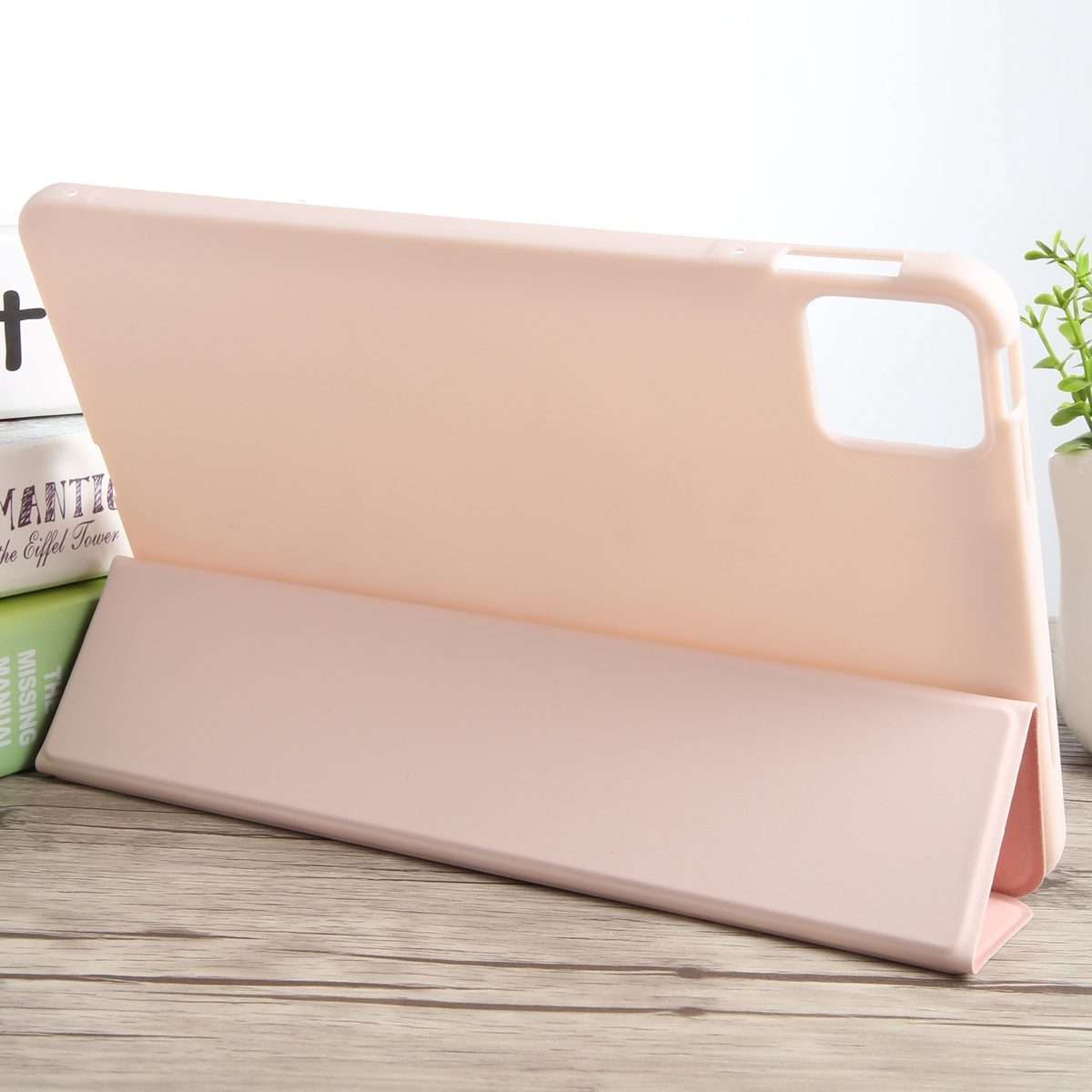 For Honor Pad GT Pro Tri-fold Silicone Leather Tablet Case(Pink)