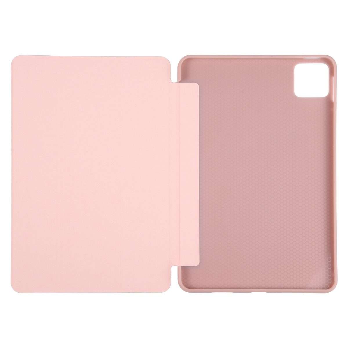 For Honor Pad GT Pro Tri-fold Silicone Leather Tablet Case(Rose Gold)
