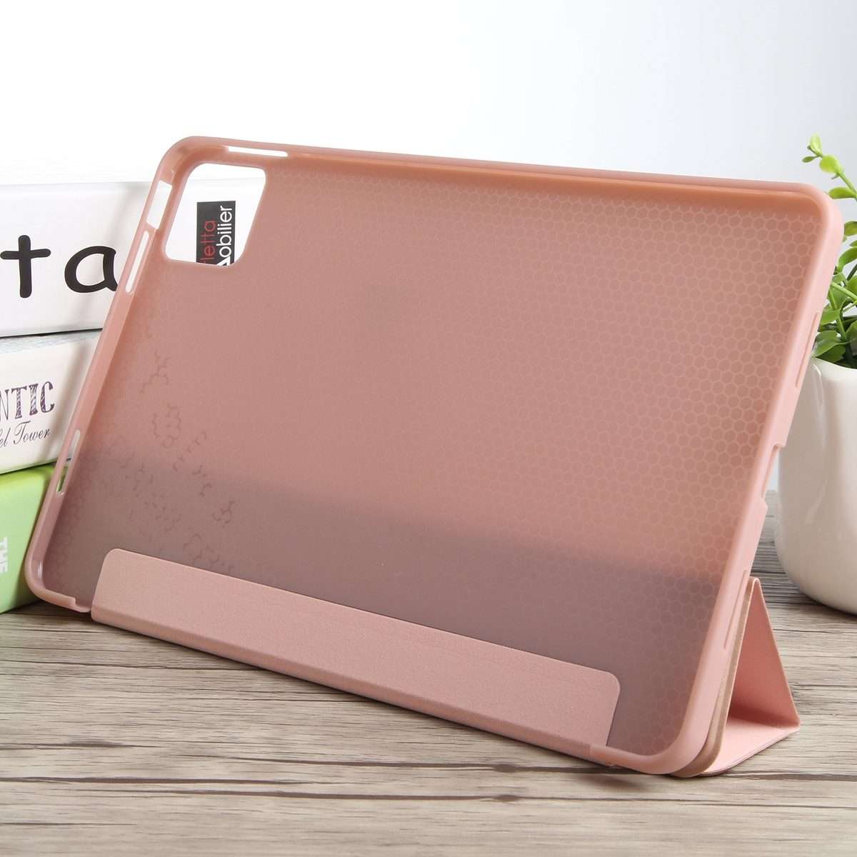 For Honor Pad GT Pro Tri-fold Silicone Leather Tablet Case(Rose Gold)