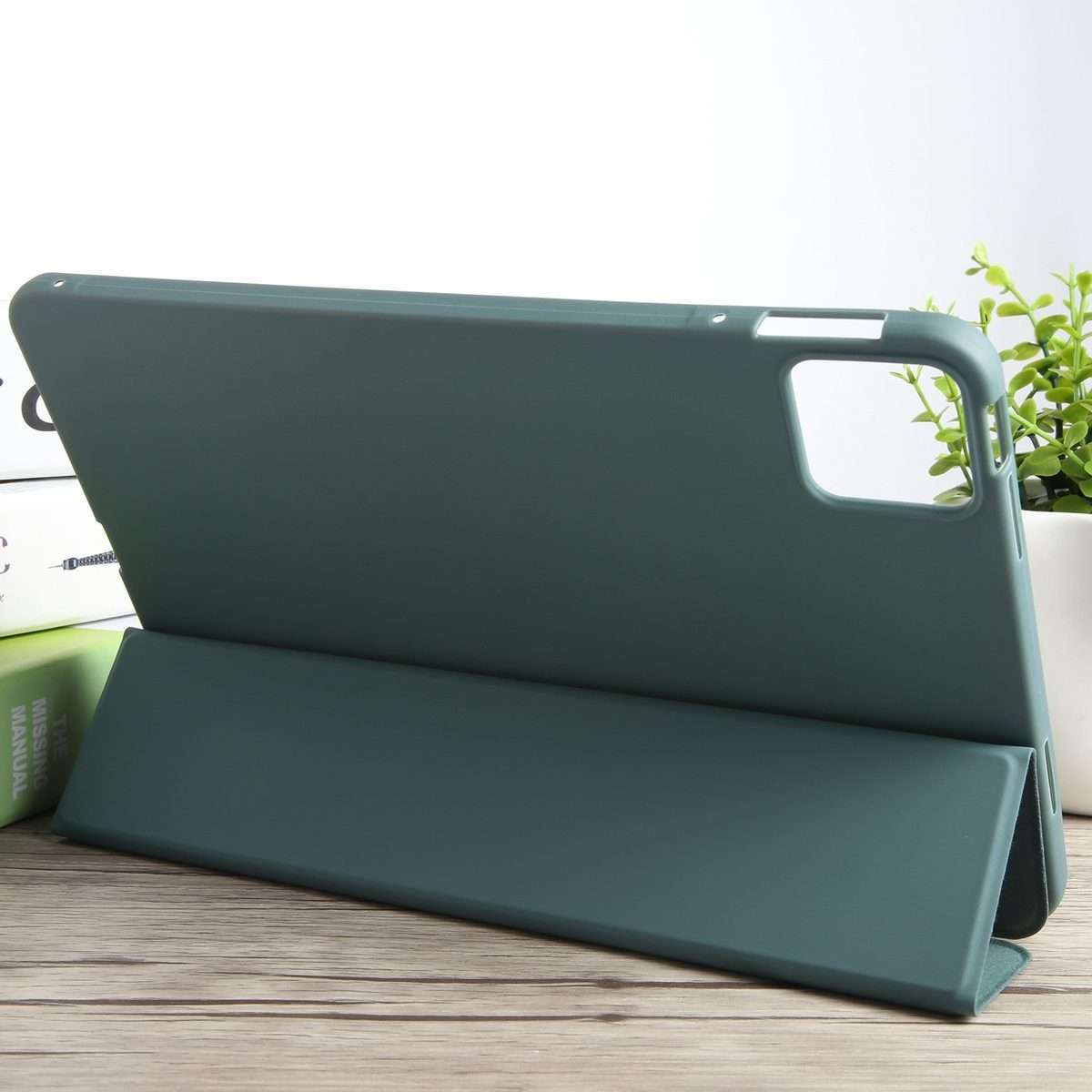 For Honor Pad GT Pro Tri-fold Silicone Leather Tablet Case(Dark Green)