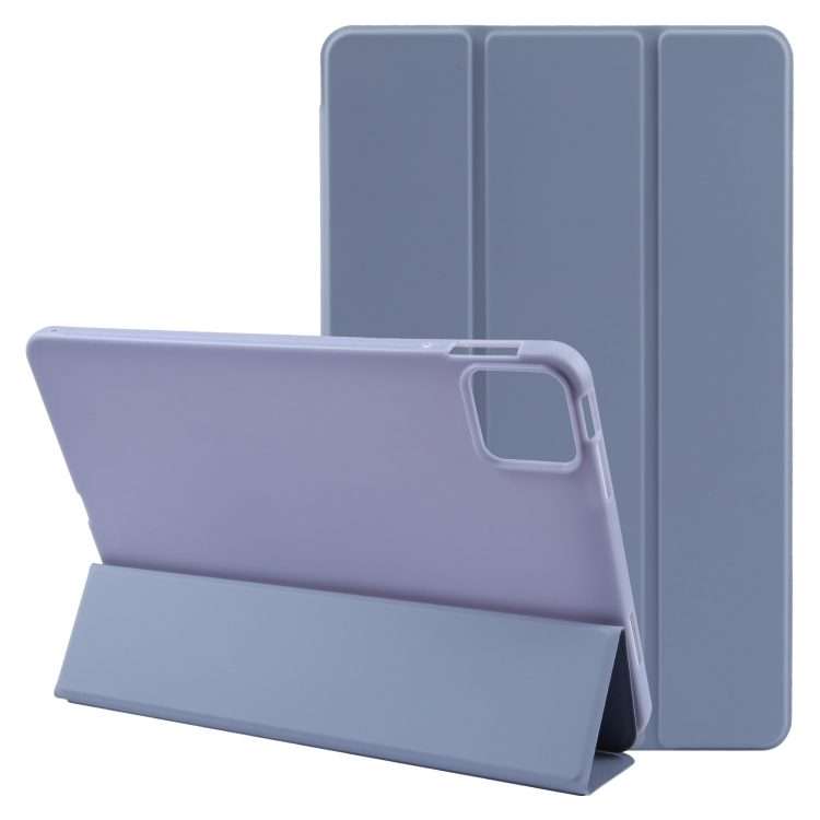 For Honor Pad GT Pro Tri-fold Silicone Leather Tablet Case(Lavender)