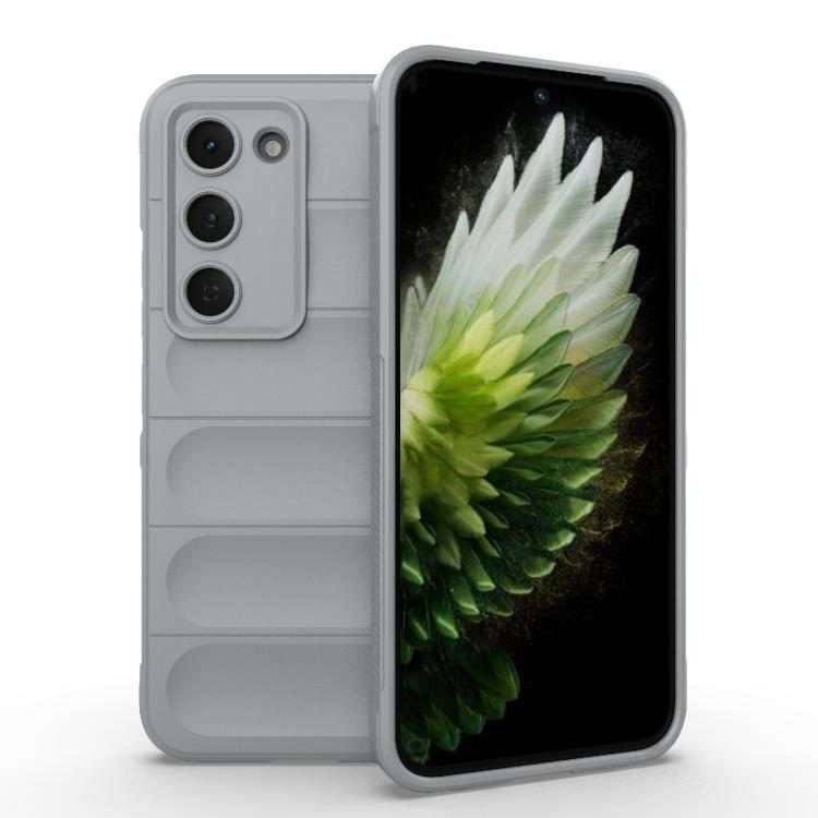 For Tecno Spark 40 Pro 4G Global Magic Shield TPU + Flannel Phone Case(Grey)