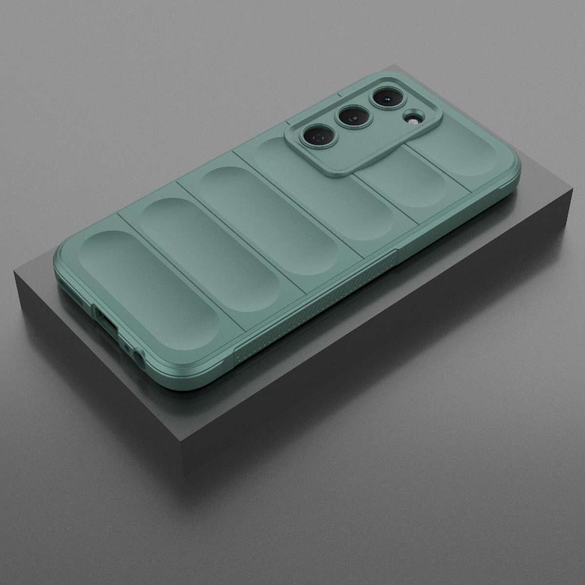 For Tecno Spark 40 Pro 4G Global Magic Shield TPU + Flannel Phone Case(Dark Green)