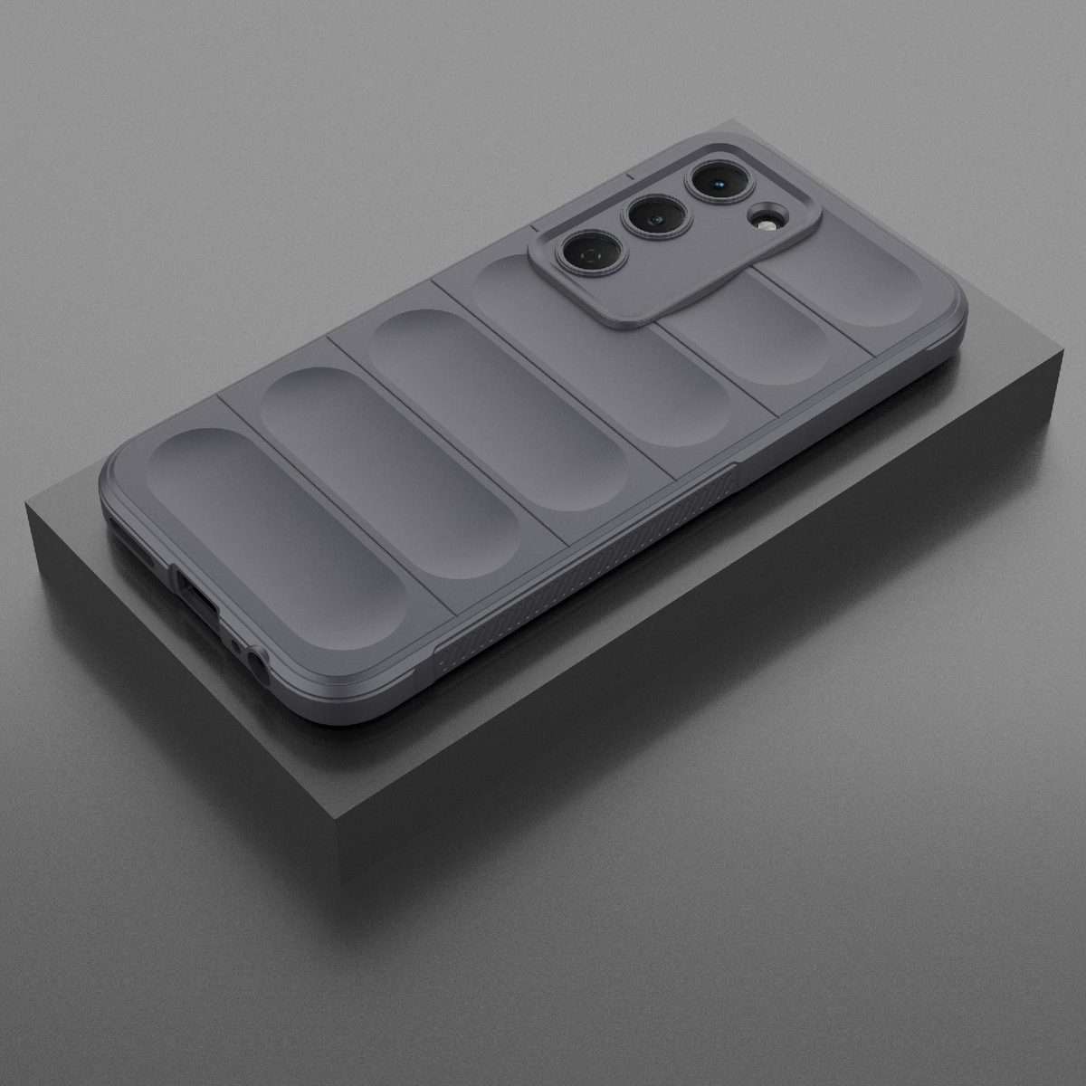 For Tecno Spark 40 Pro 4G Global Magic Shield TPU + Flannel Phone Case(Dark Grey)