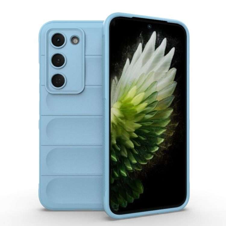 For Tecno Spark 40 Pro 4G Global Magic Shield TPU + Flannel Phone Case(Light Blue)