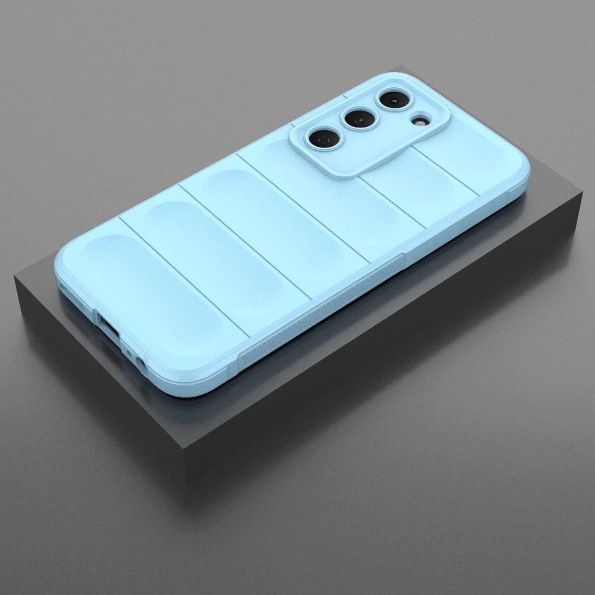 For Tecno Spark 40 Pro 4G Global Magic Shield TPU + Flannel Phone Case(Light Blue)