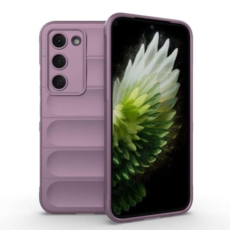 For Tecno Spark 40 Pro 4G Global Magic Shield TPU + Flannel Phone Case(Purple)