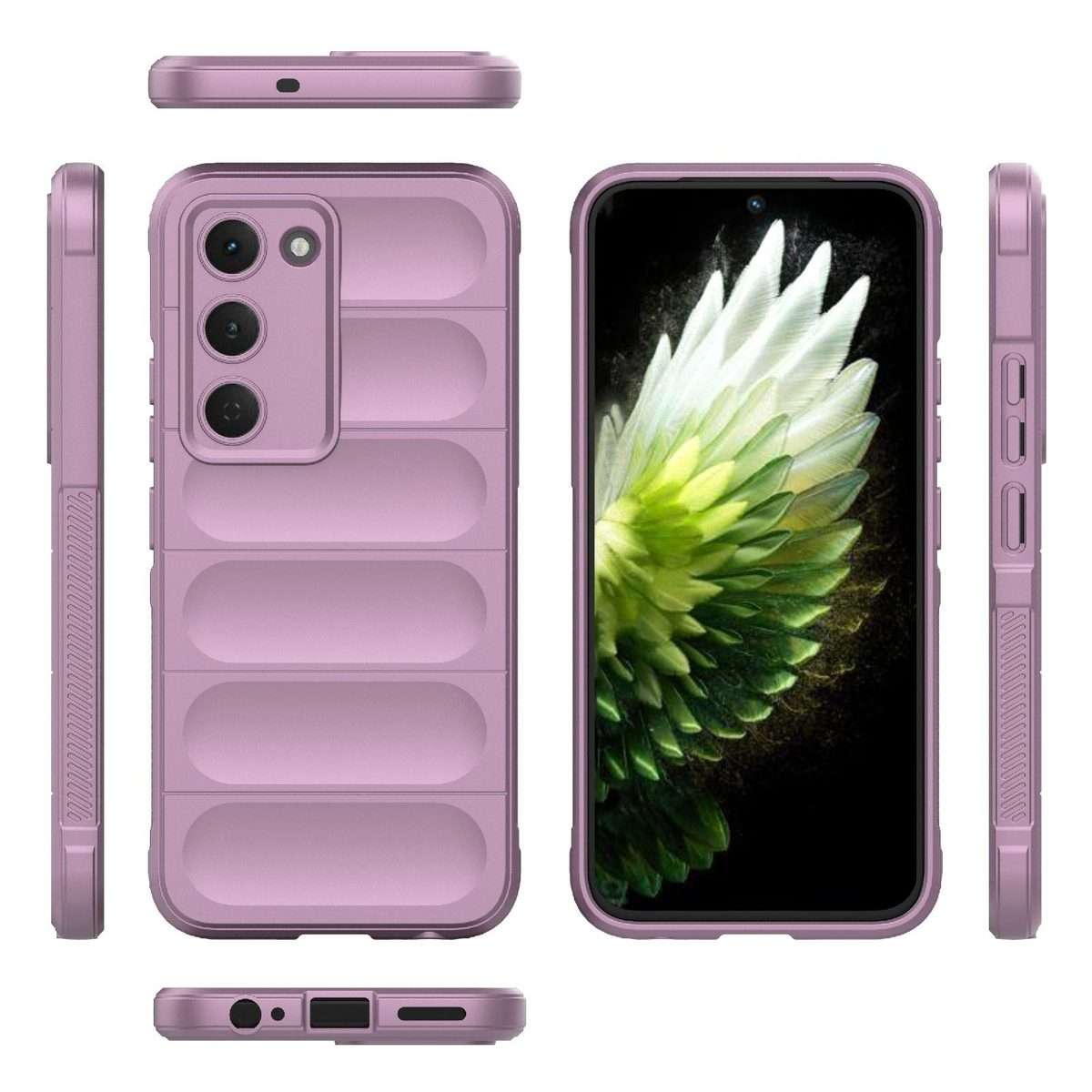 For Tecno Spark 40 Pro 4G Global Magic Shield TPU + Flannel Phone Case(Purple)