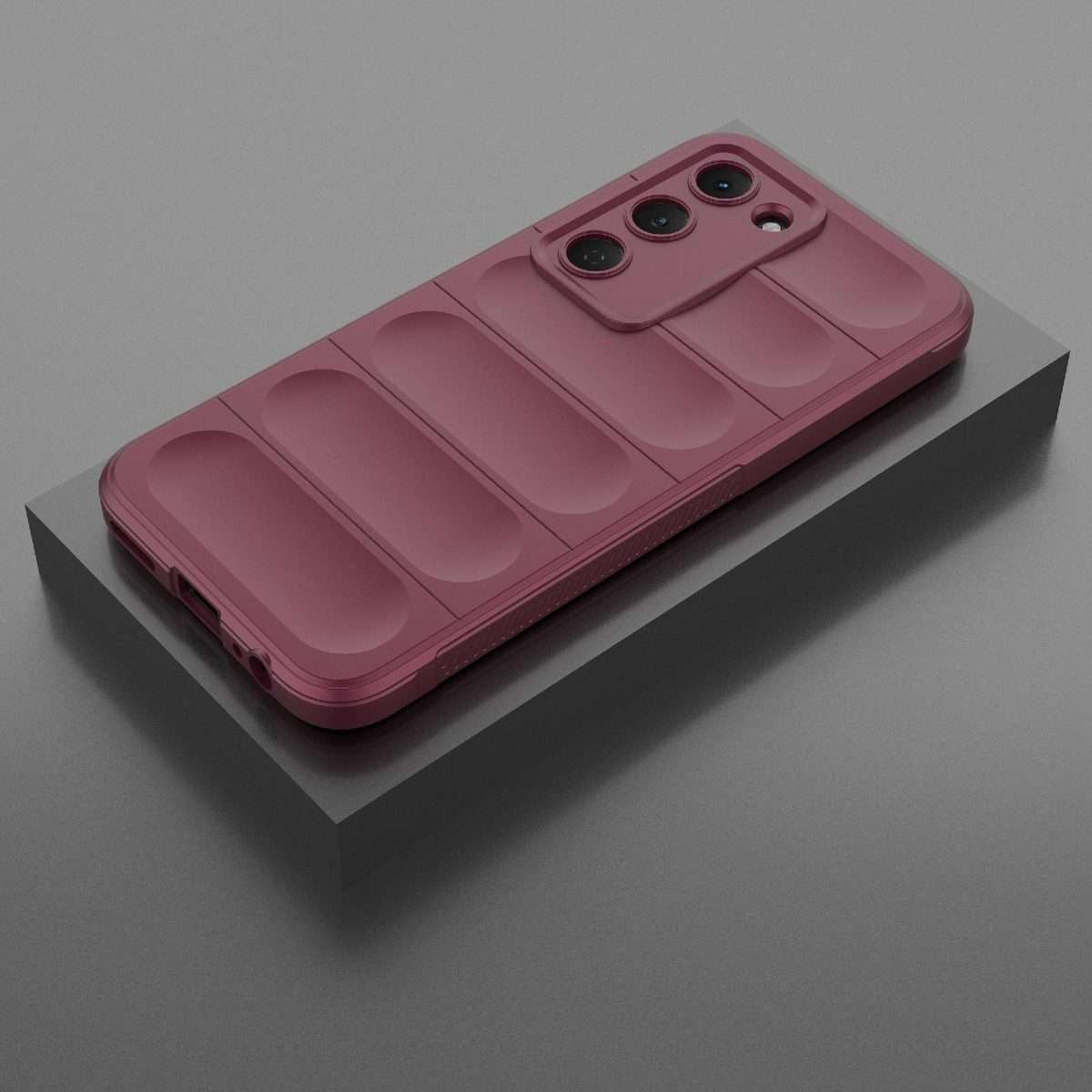 For Tecno Spark 40 Pro 4G Global Magic Shield TPU + Flannel Phone Case(Wine Red)