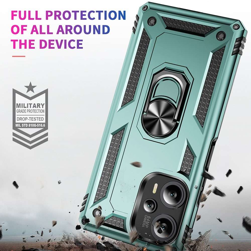 For Xiaomi Poco F5 5G / Redmi Note 12 Turbo 5G Shockproof TPU + PC Phone Case wit ... (Dark Green)