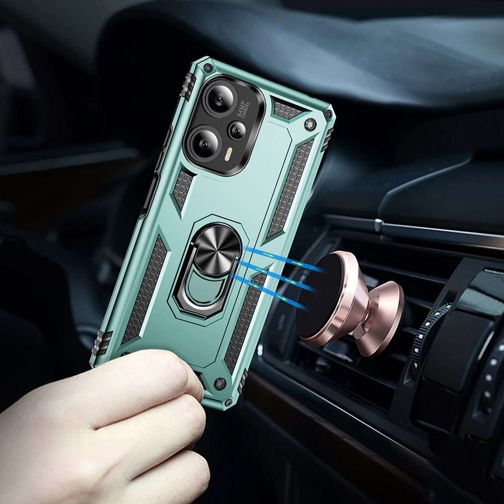 For Xiaomi Poco F5 5G / Redmi Note 12 Turbo 5G Shockproof TPU + PC Phone Case wit ... (Dark Green)