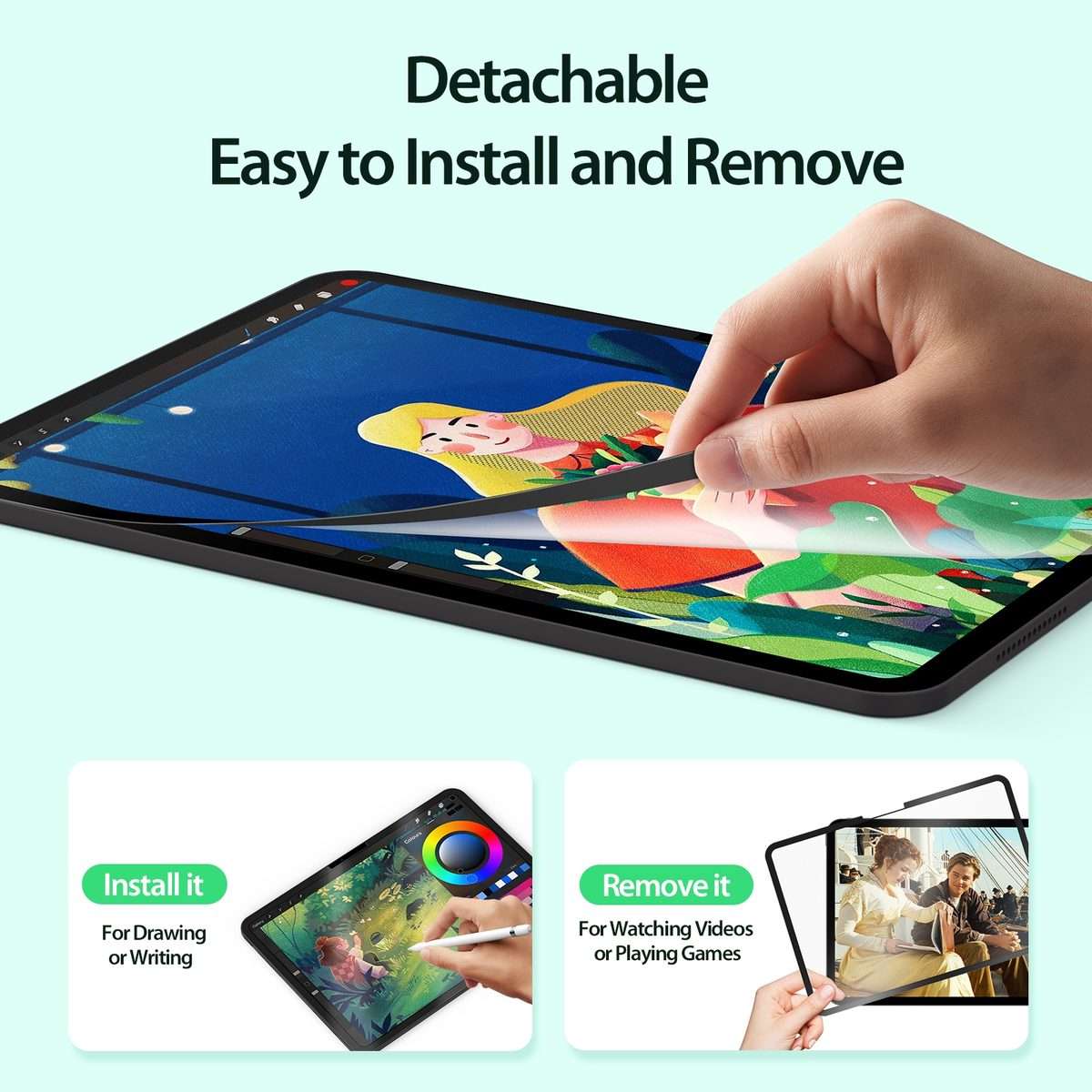 For iPad Pro 11 2025 / 2024 DUX DUCIS Naad Series Removable Paper-like Screen Protector