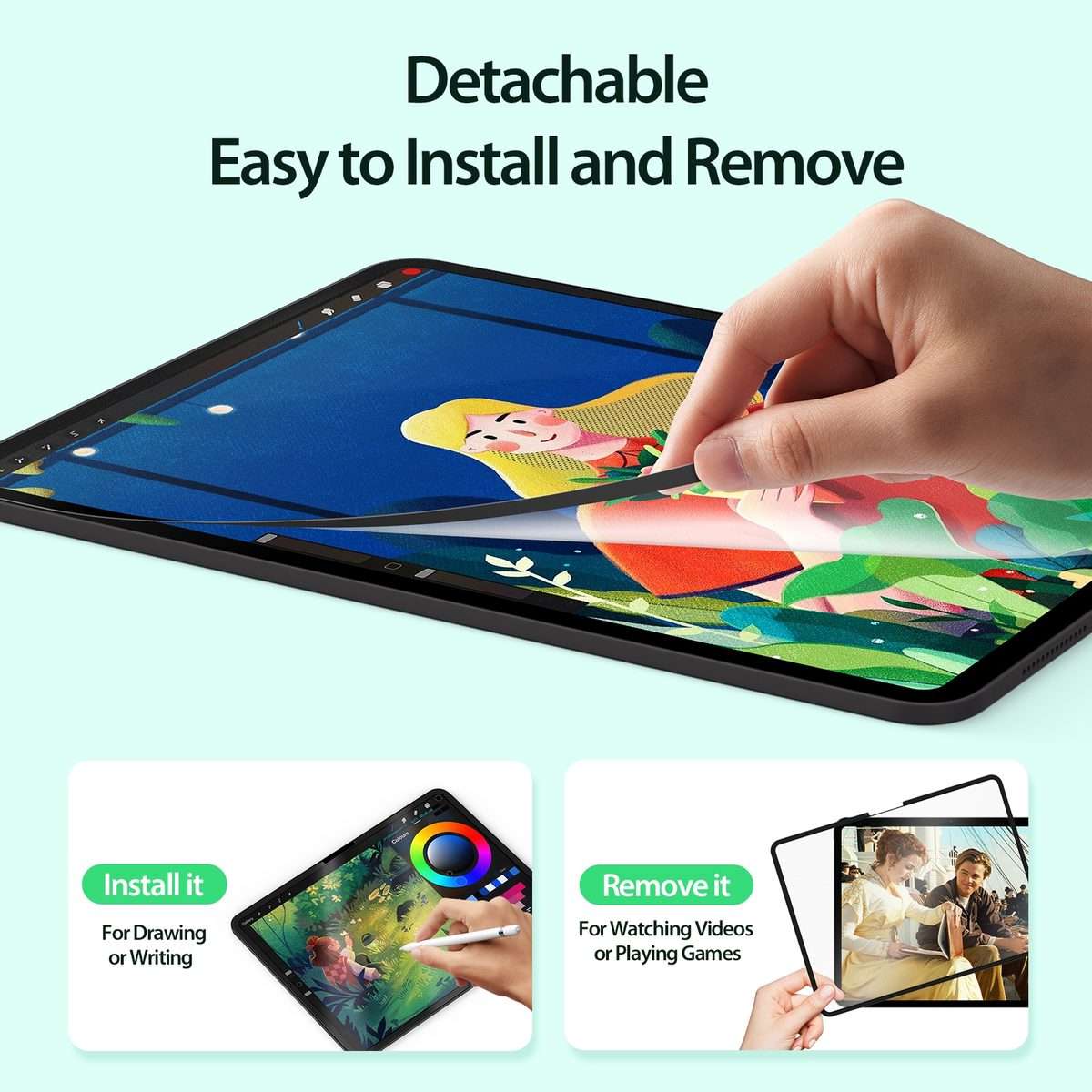 For iPad Pro 13 2025 / 2024 DUX DUCIS Naad Series Removable Paper-like Screen Protector