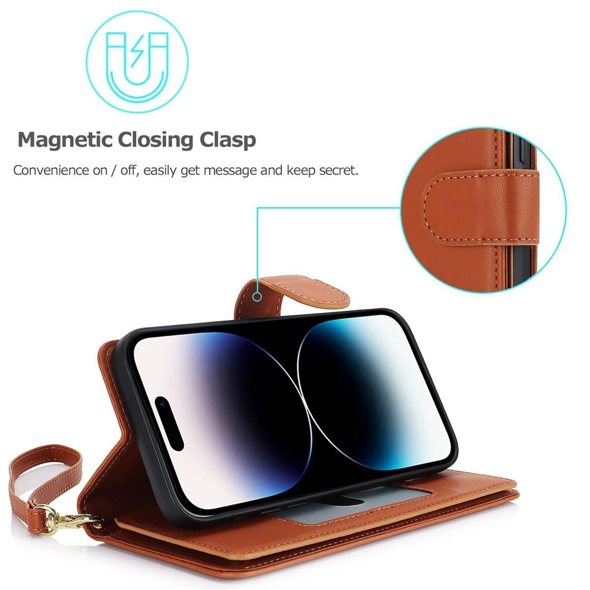 For iPhone 11 Pro Max Multi-Card Wallet RFID Leather Phone Case(Brown)