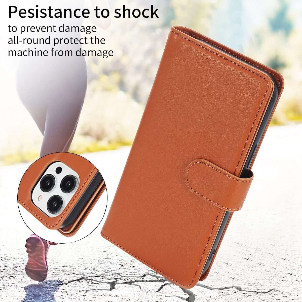 For iPhone 11 Pro Max Multi-Card Wallet RFID Leather Phone Case(Brown)
