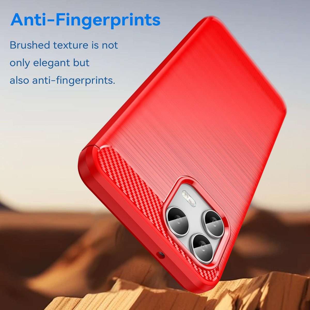 For T-Mobile Revvl 8 Pro 5G Carbon Fiber Brushed Texture TPU Phone Case(Red)