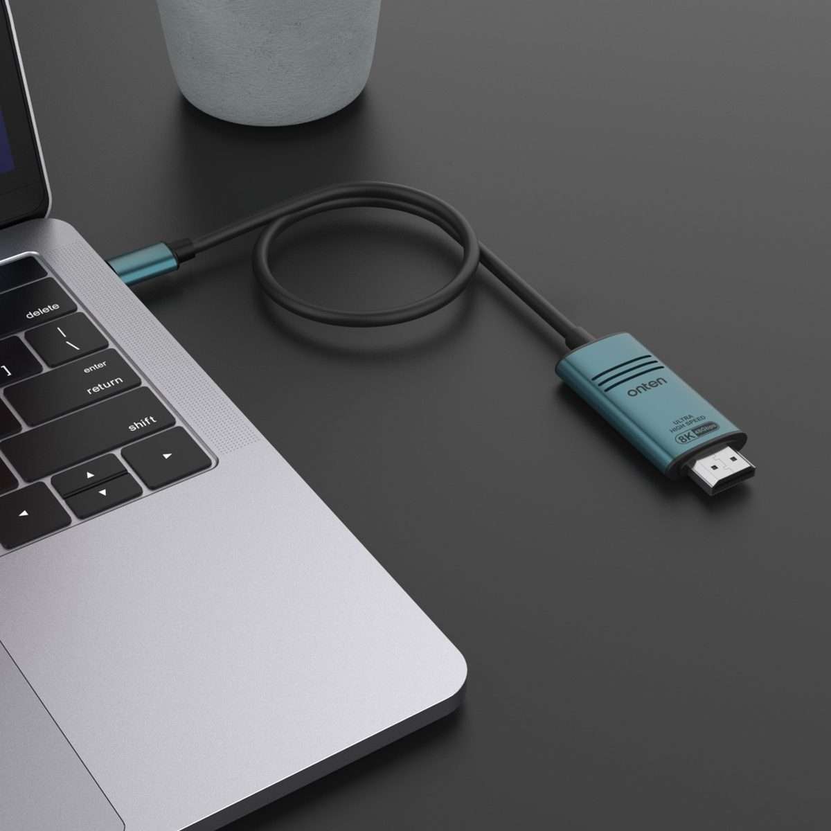 Onten UC982 8K 60Hz USB-C / Type-C to HDMI Video HD Conversion Cable(Pine Green)