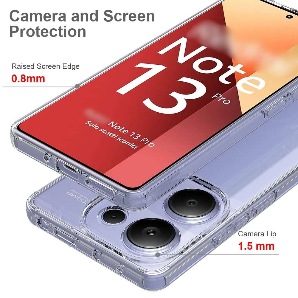 For Xiaomi Redmi Note 13 Pro/Poco M6 Pro 4G Scratchproof Acrylic TPU Phone Case(Transparent)