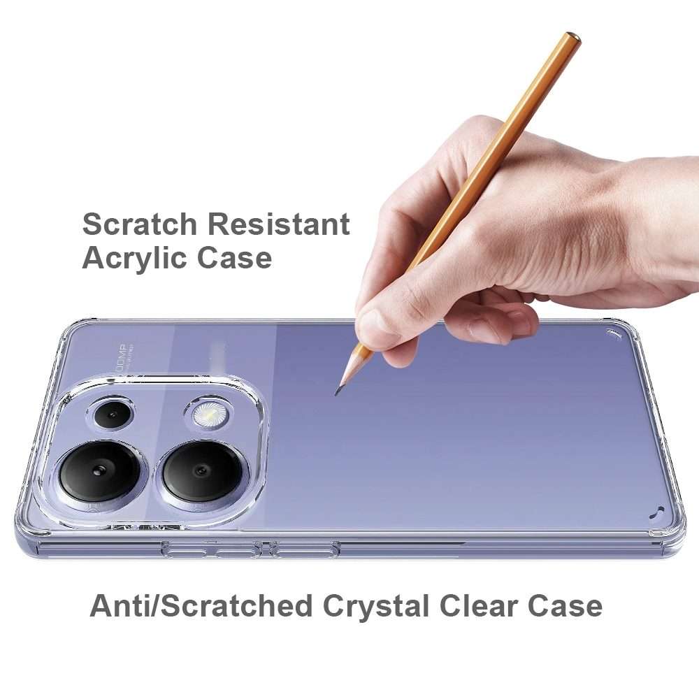 For Xiaomi Redmi Note 13 Pro/Poco M6 Pro 4G Scratchproof Acrylic TPU Phone Case(Transparent)